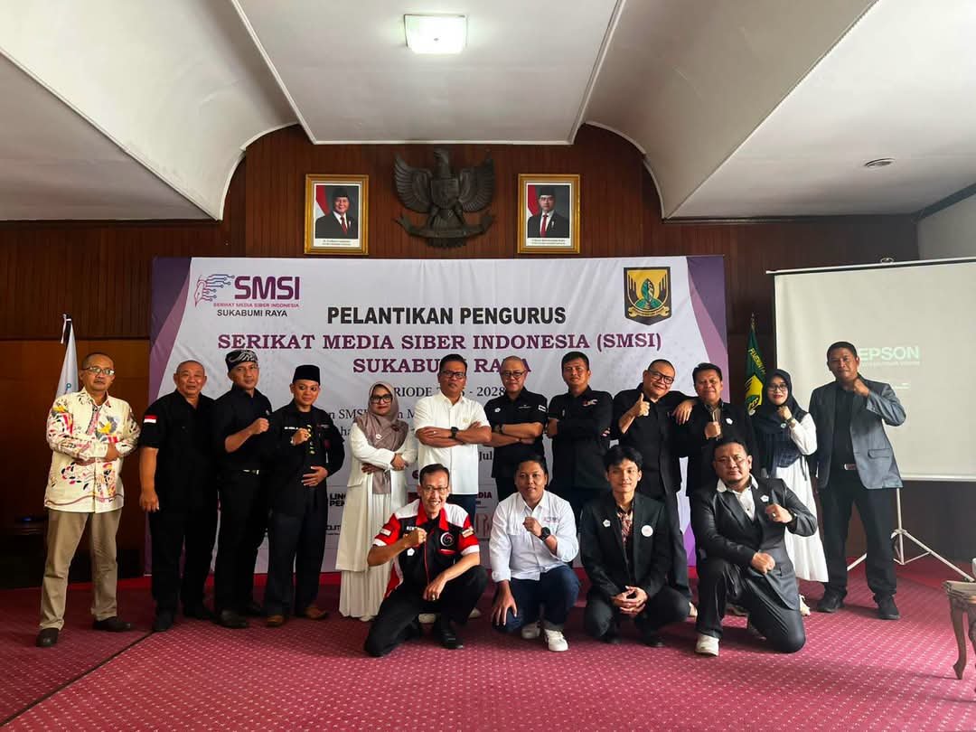 Pelantikan SMSI Sukabumi Raya diharapkan memperkuat sinergi pemerintah, media, dan literasi masyarakat. (fb/Pemerintah Kabupaten Sukabumi)