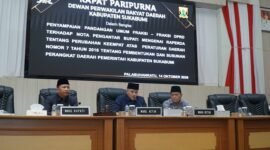 Tujuh fraksi DPRD Kabupaten Sukabumi menyampaikan pandangan terkait perubahan susunan perangkat daerah.
